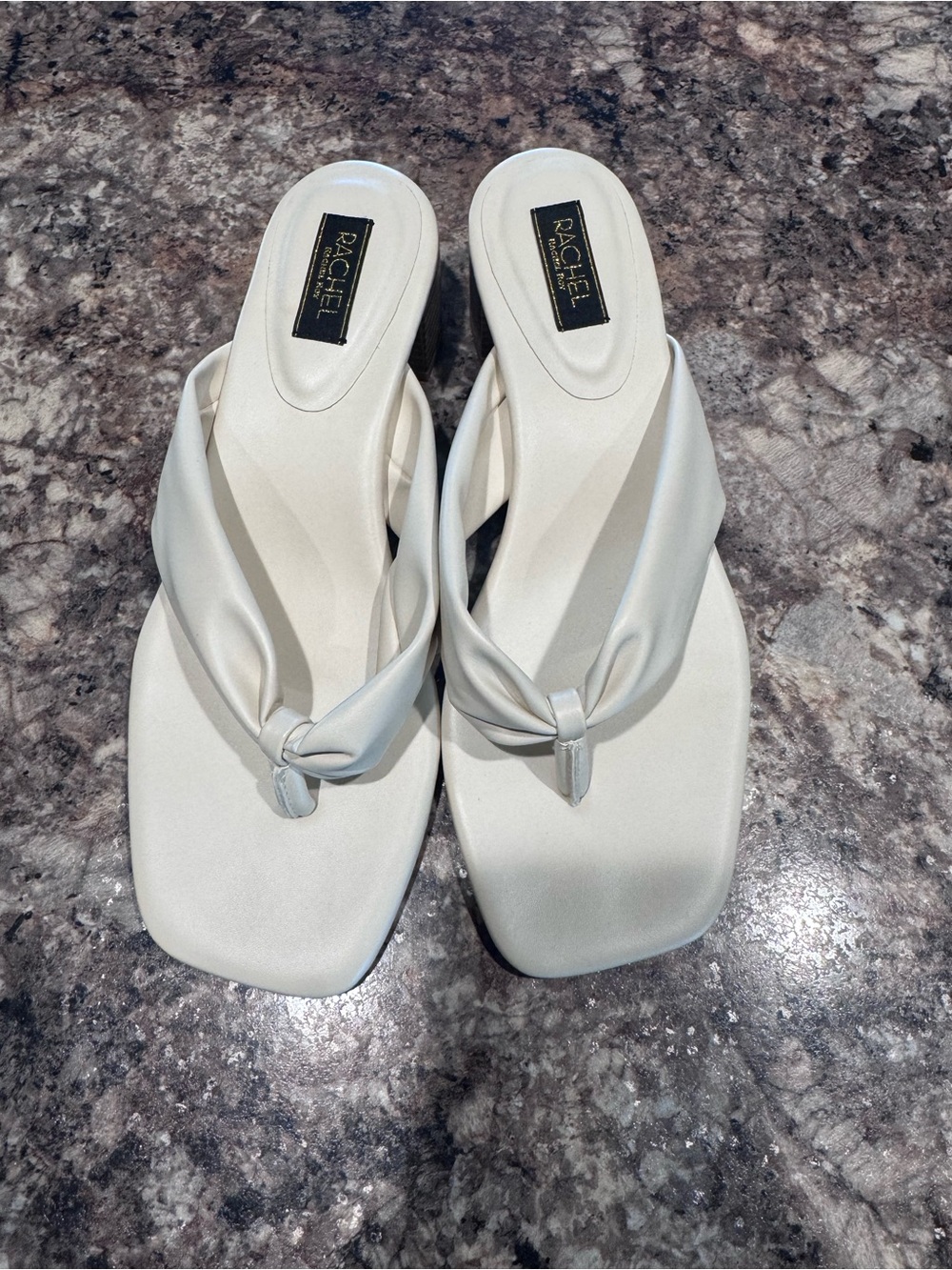 Rachel Cream Knotted Toe-Post Sandals